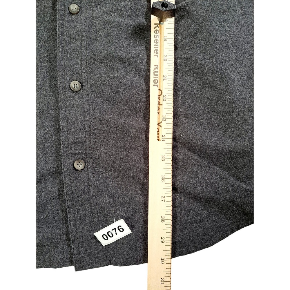 Woolrich Men's 100% Cotton Long-Sleeved Button-Up Gray Shirt Large - Picture 7 of 8